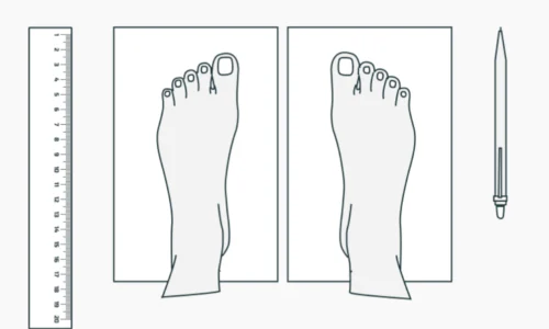 راهنمای ساده تعیین سایز کفش در خانه