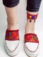 گیوه زنانه طرح گل افشان